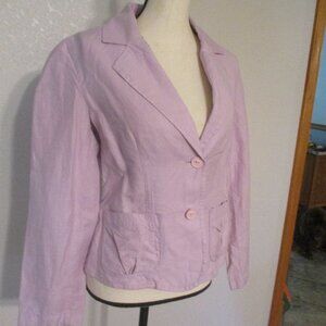 Talbots Irish Linen Blend Summer Unlined Jacket Size 10 EC Lot A